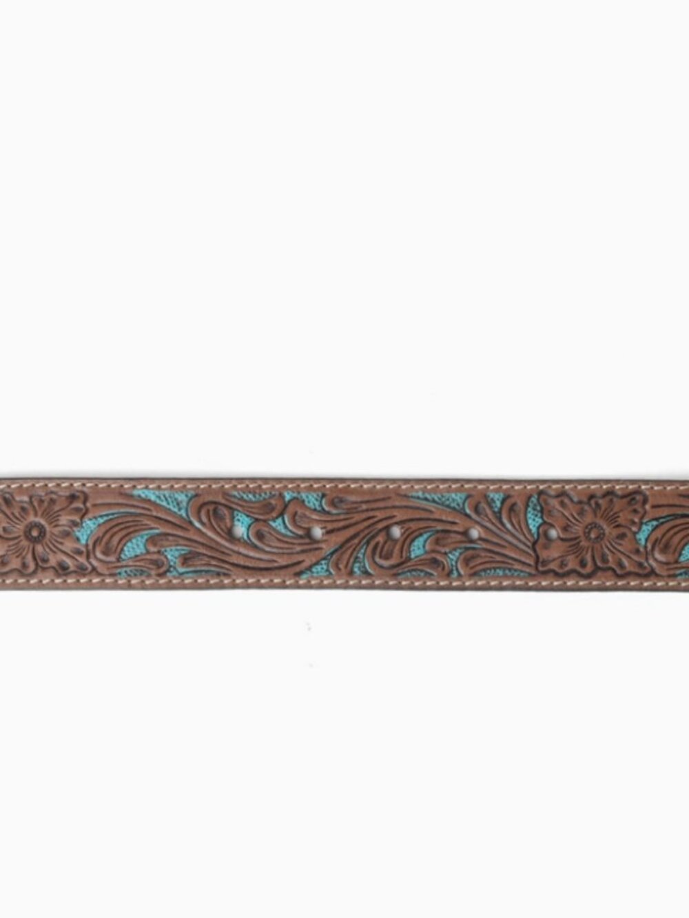 Myra Western Wreath Leather Belt in Bronco Sky - Picture 6 of 8